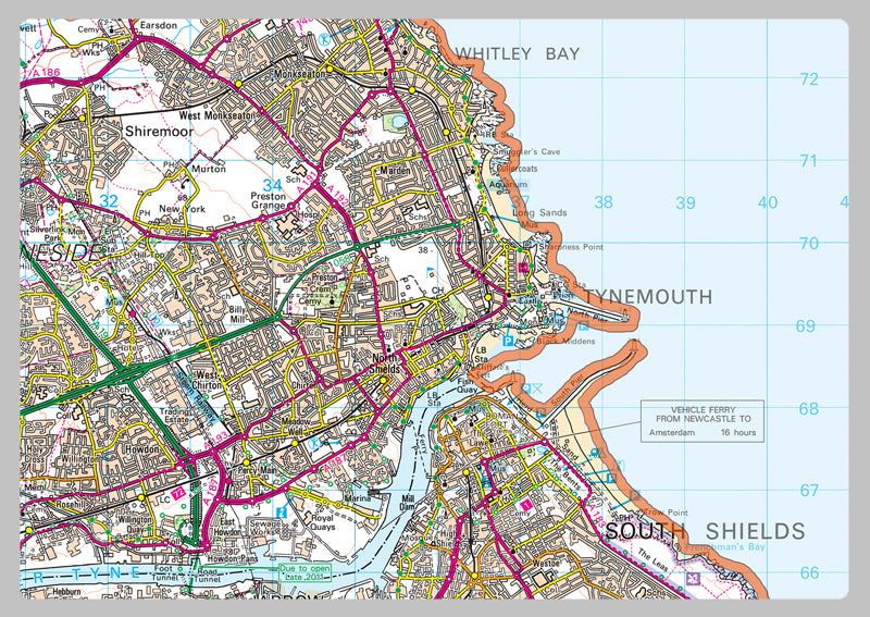 Tyne & Wear County Map