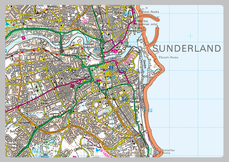 Tyne & Wear County Map