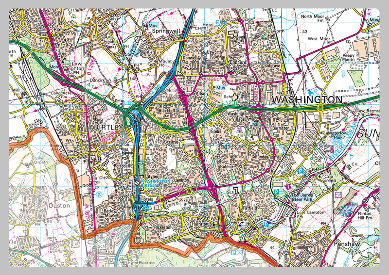 Tyne & Wear County Map