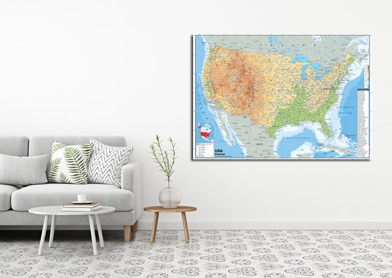 USA Physical Map