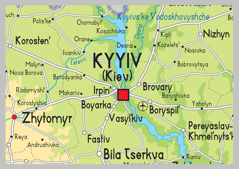 Ukraine Physical Map