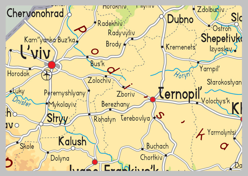 Ukraine Physical Map