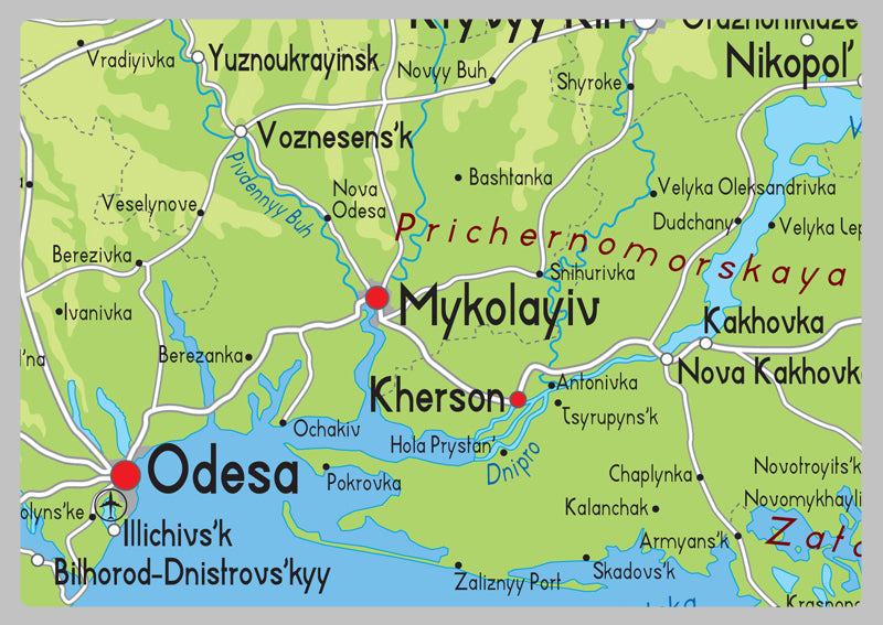 Ukraine Physical Map