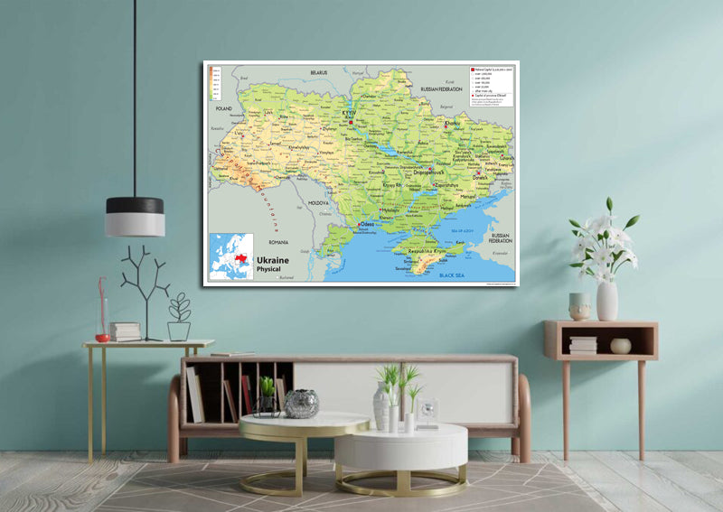 Ukraine Physical Map