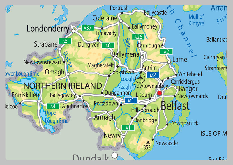 United Kingdom Physical Map