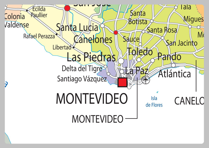 Uruguay Political Map
