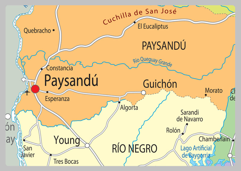 Uruguay Political Map