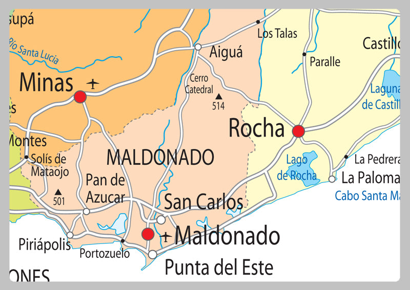 Uruguay Political Map
