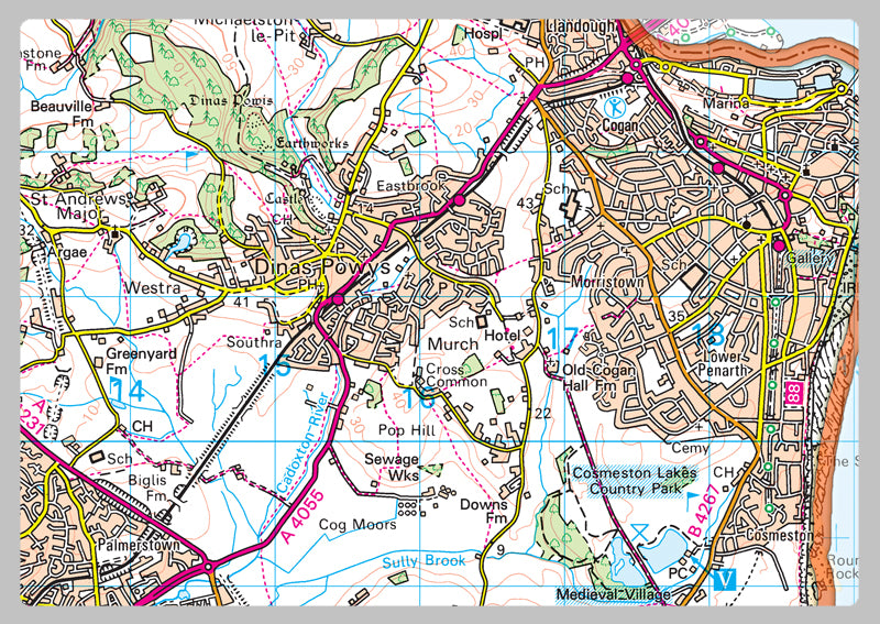 Vale of Glamorgan County Map