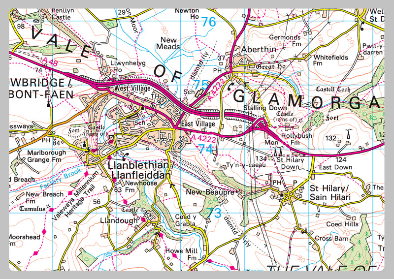 Vale of Glamorgan County Map