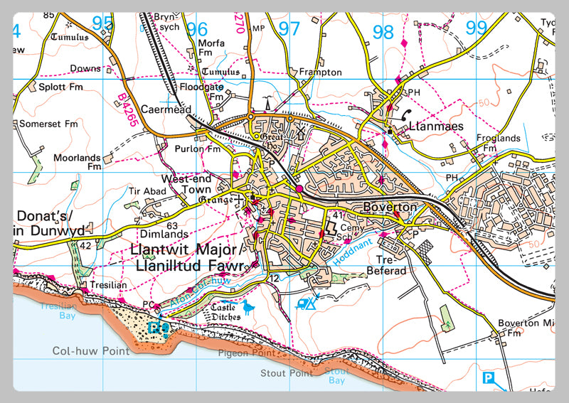 Vale of Glamorgan County Map