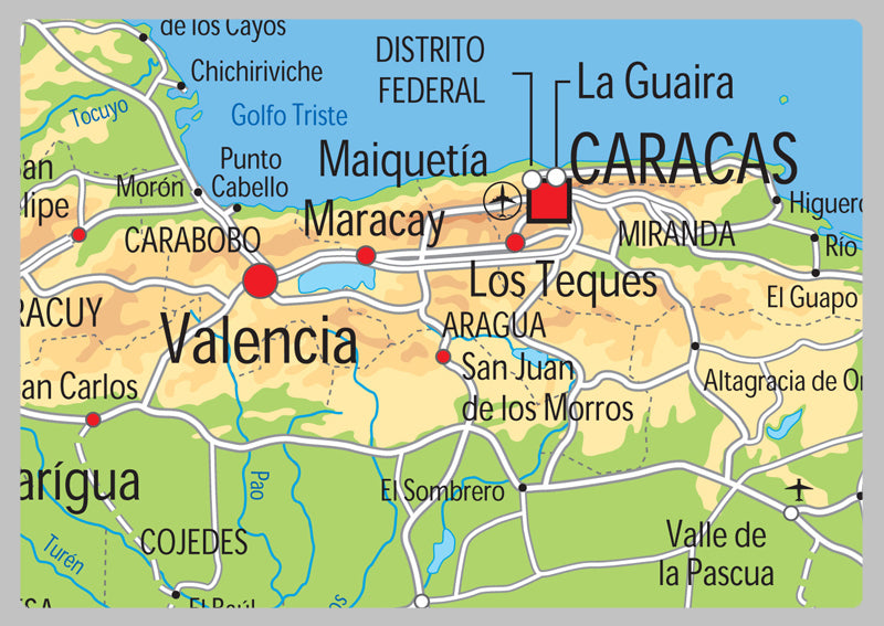 Venezuela Physical Map