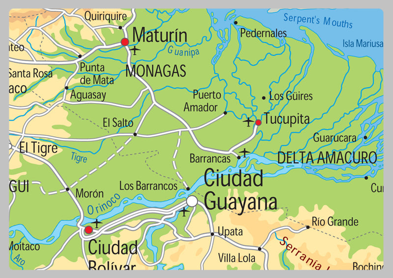 Venezuela Physical Map