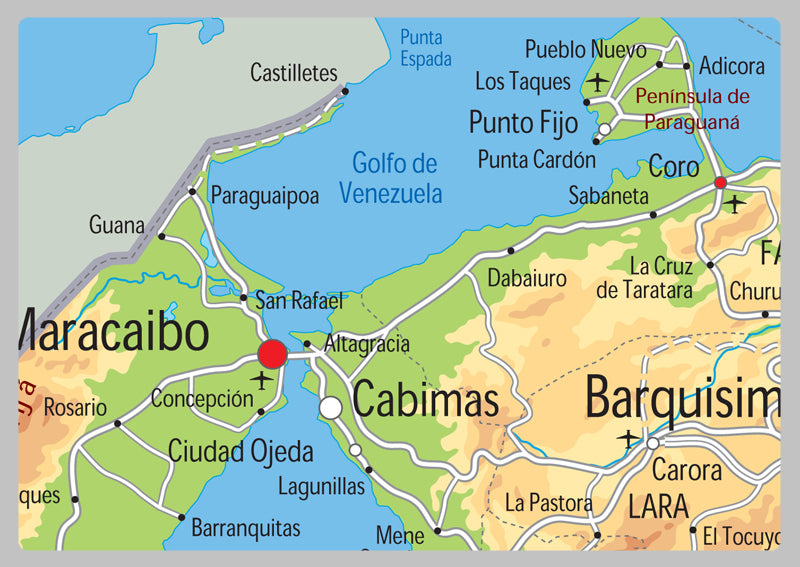 Venezuela Physical Map