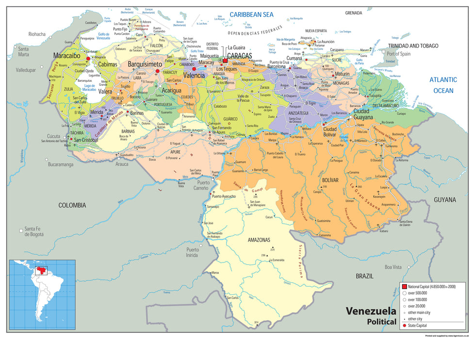 Venezuela Political Map