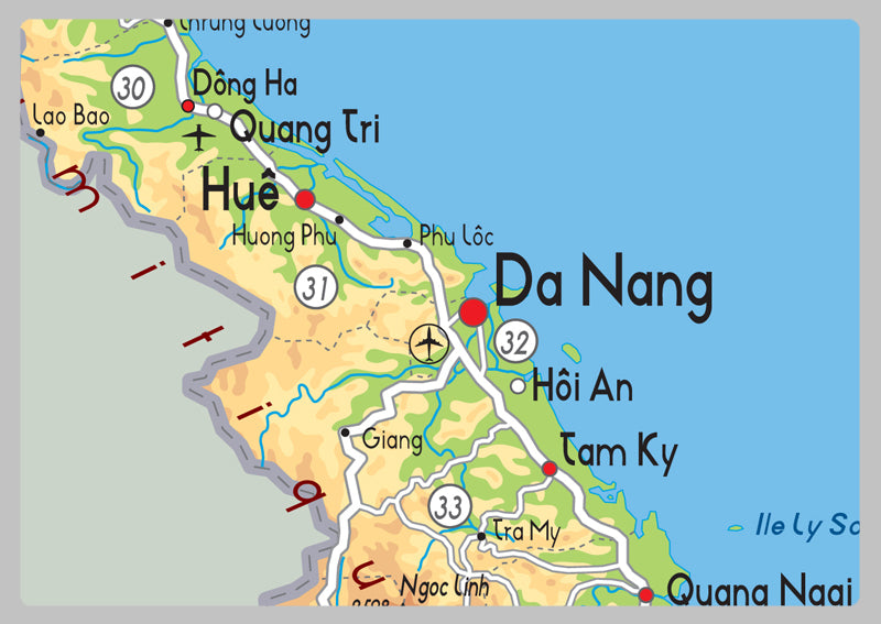 Vietnam Physical Map