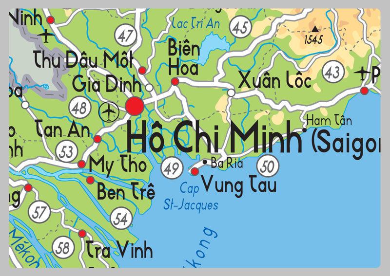 Vietnam Physical Map