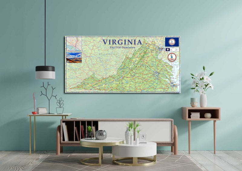 Virginia Physical State Map