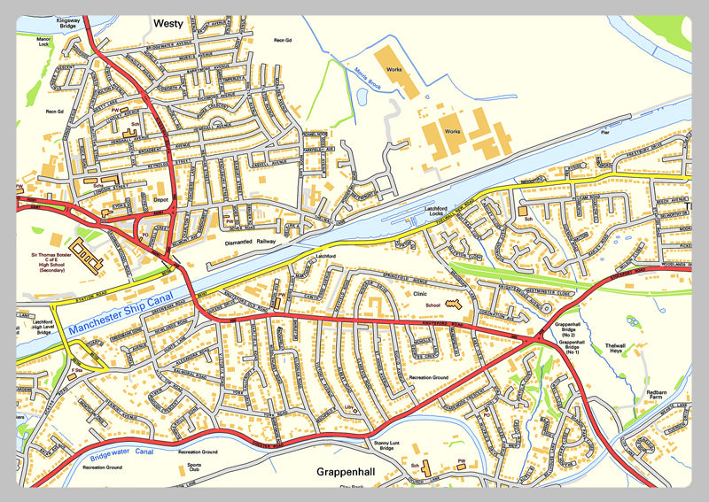 Warrington Street Map