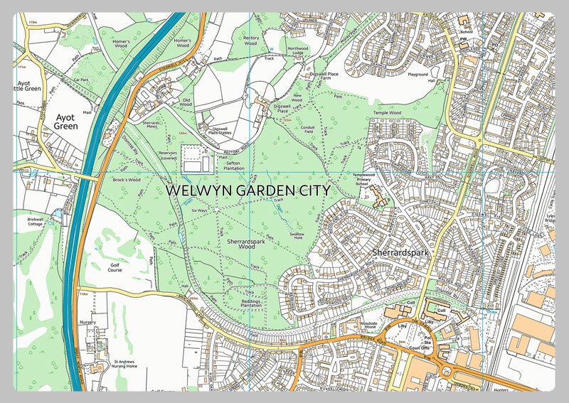 Welwyn Garden City Street Map