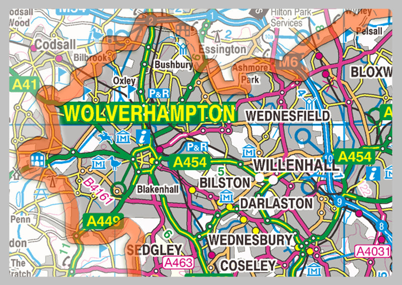 West Midlands County Map– I Love Maps