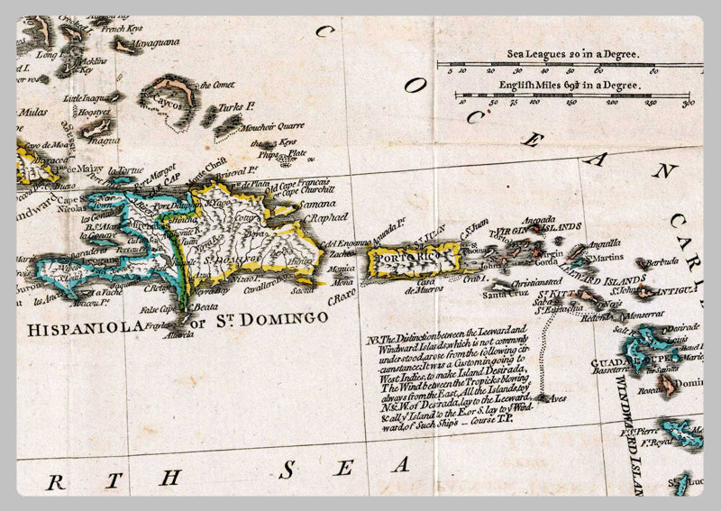 1774 - Map of the West Indies by Samuel Dunn