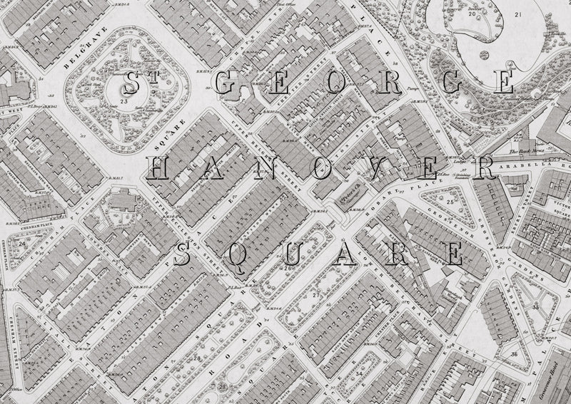 London 1872 Ordnance Survey Map - Sheet XLIII - Westminster
