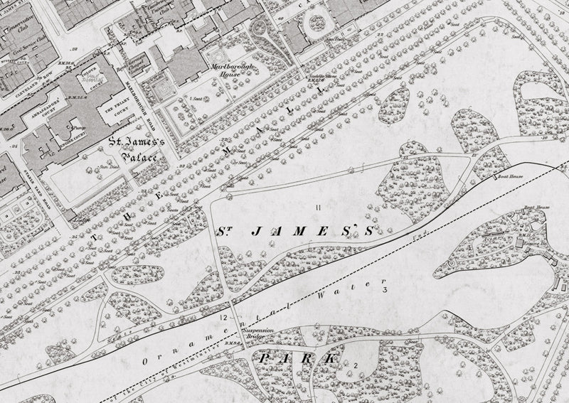 London 1872 Ordnance Survey Map - Sheet XLIII - Westminster