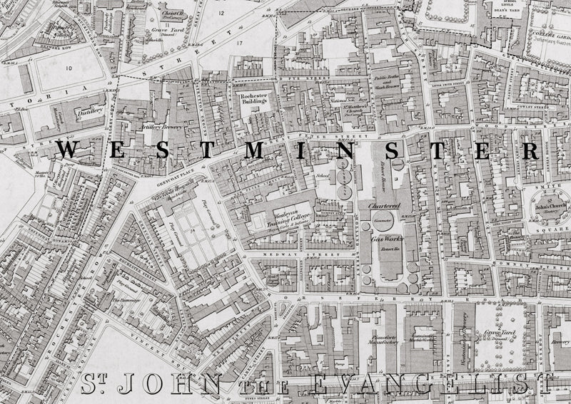 London 1872 Ordnance Survey Map - Sheet XLIII - Westminster