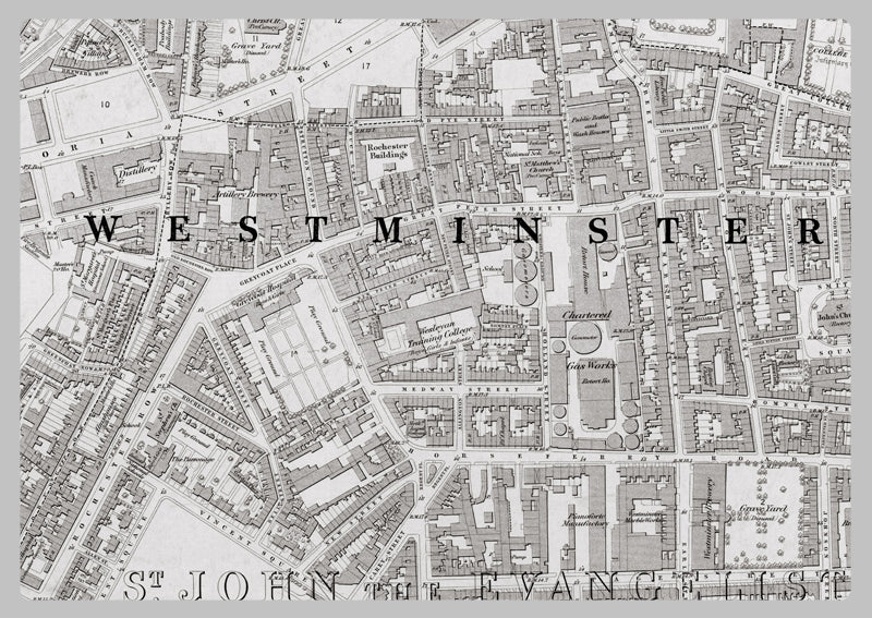 London 1872 Ordnance Survey Map - Sheet XLIII - Westminster