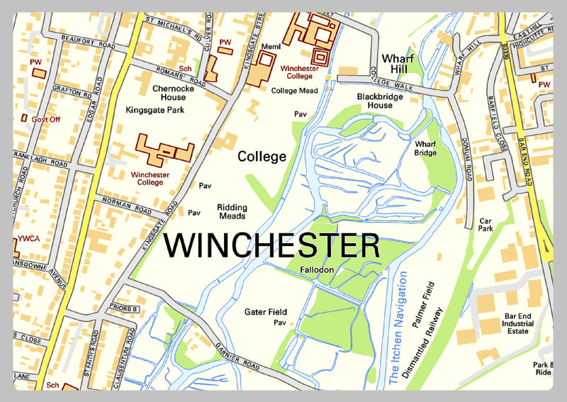 Winchester Street Map