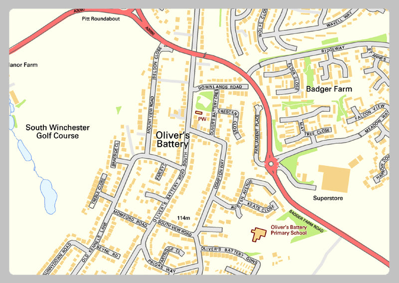 Winchester Street Map