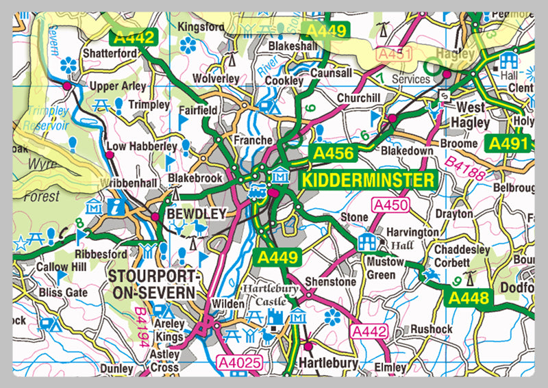 Worcestershire County Map