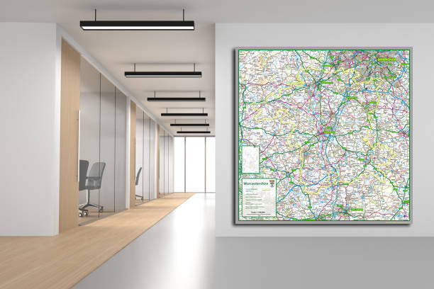Worcestershire County Map