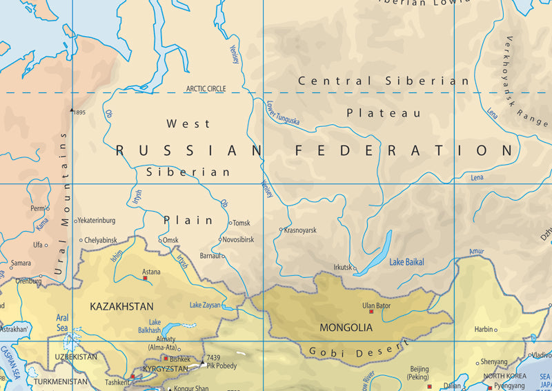 World Political / Physical Map | GeoAtlas