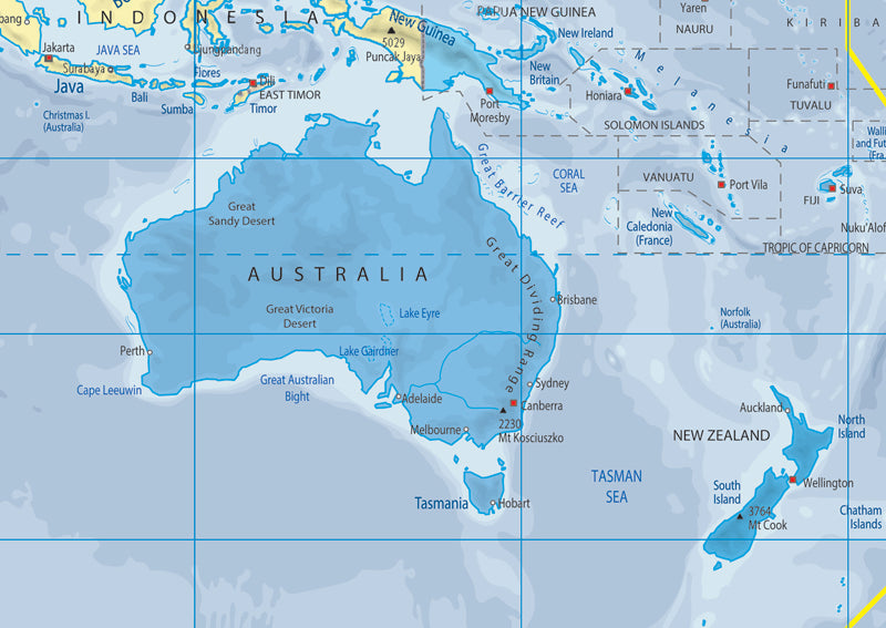 World Political / Physical Map | GeoAtlas