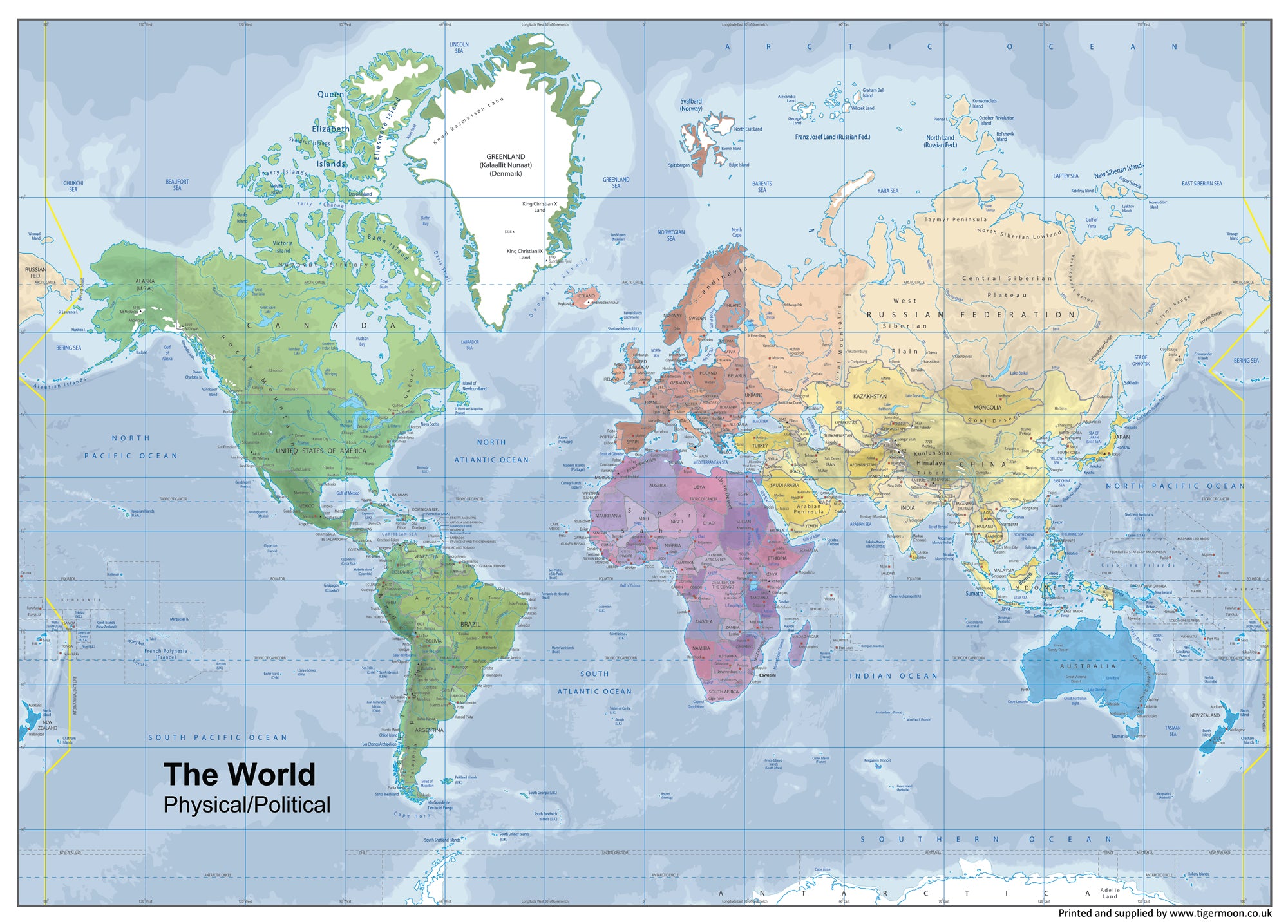 Geographical Maps World Political / Physical Map | GeoAtlasβ I Love Maps