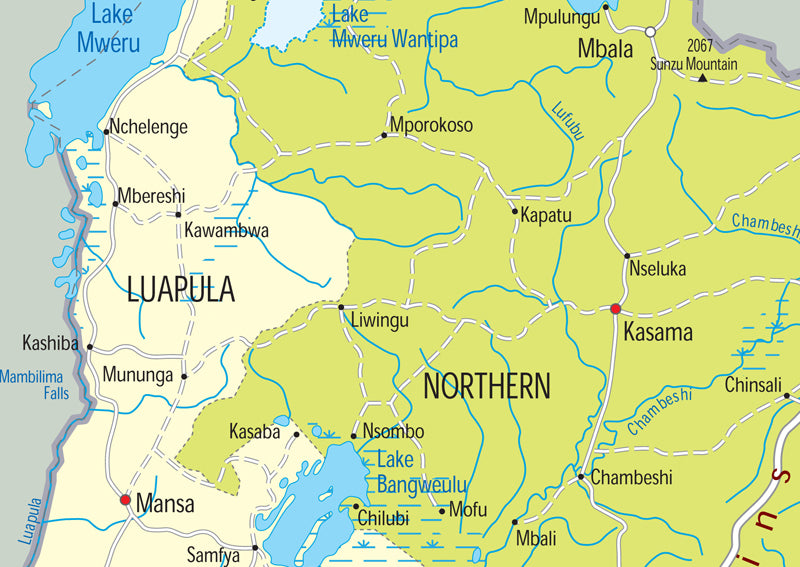 Zambia Political Map