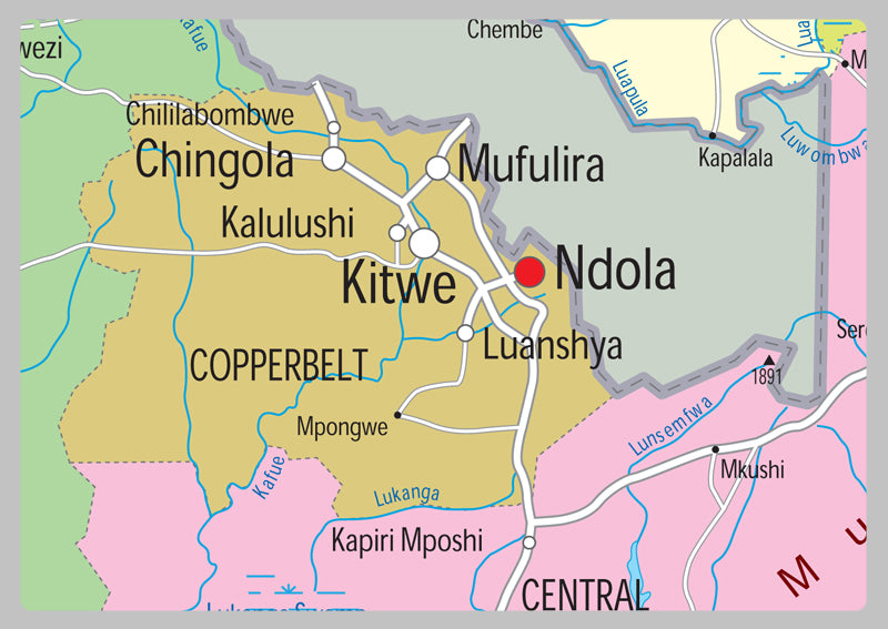 Zambia Political Map
