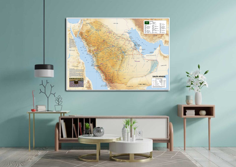 Detailed Saudi Arabia Physical Map