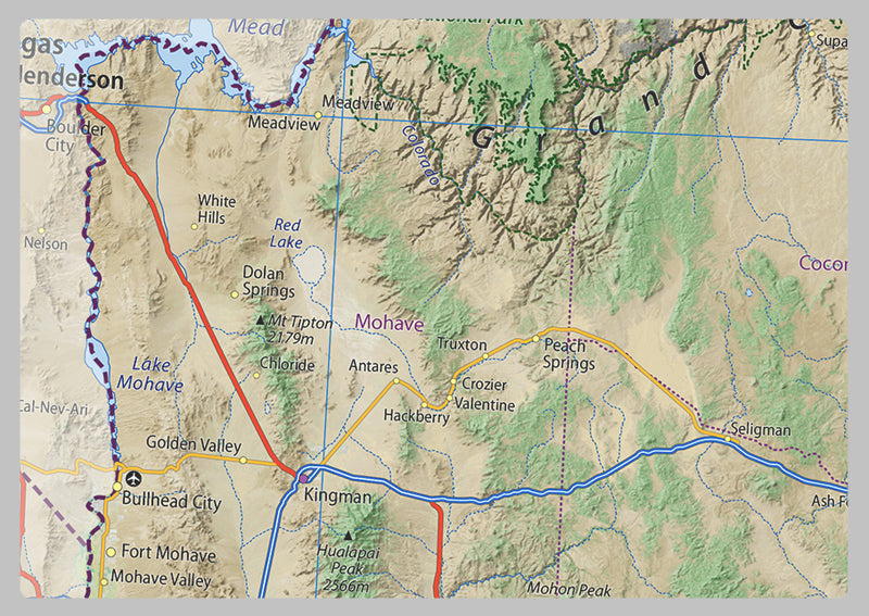 Arizona Physical State Map