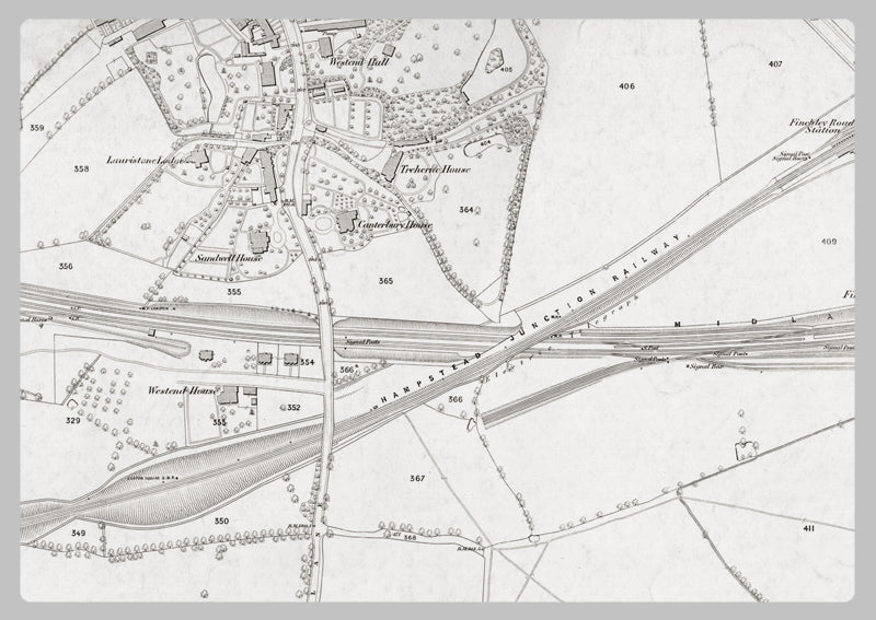 London 1872 Ordnance Survey Map - Sheet XV - Belsize Park