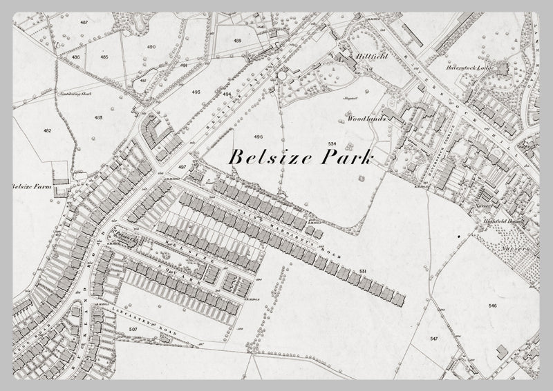 London 1872 Ordnance Survey Map - Sheet XV - Belsize Park