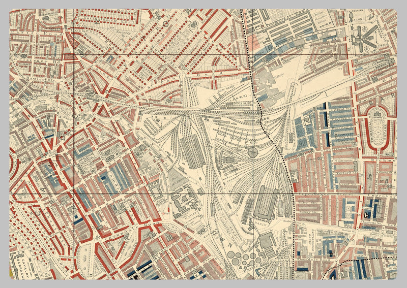 1889 - Charles Booth's London Poverty Map - North-West Sheet