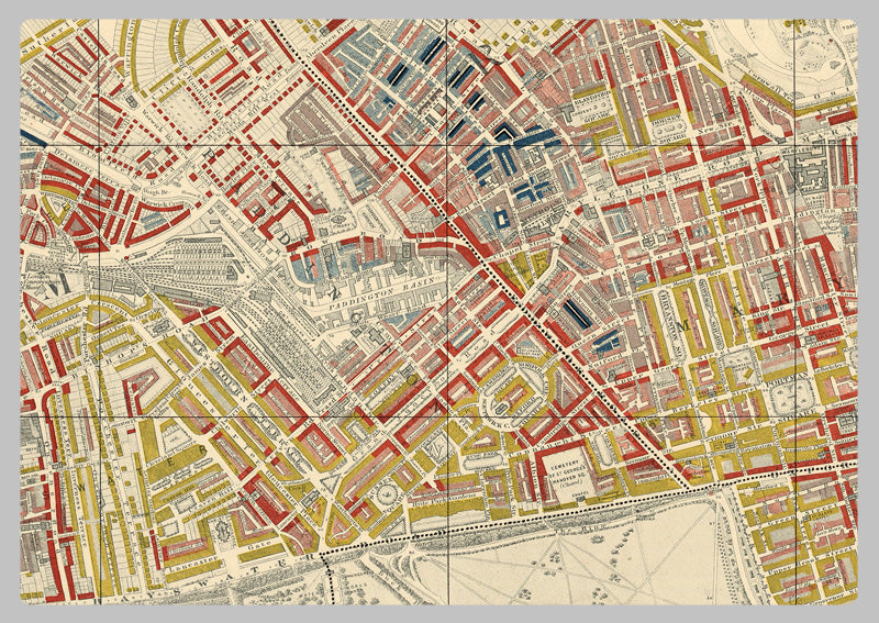 1889 - Charles Booth's London Poverty Map - North-West Sheet