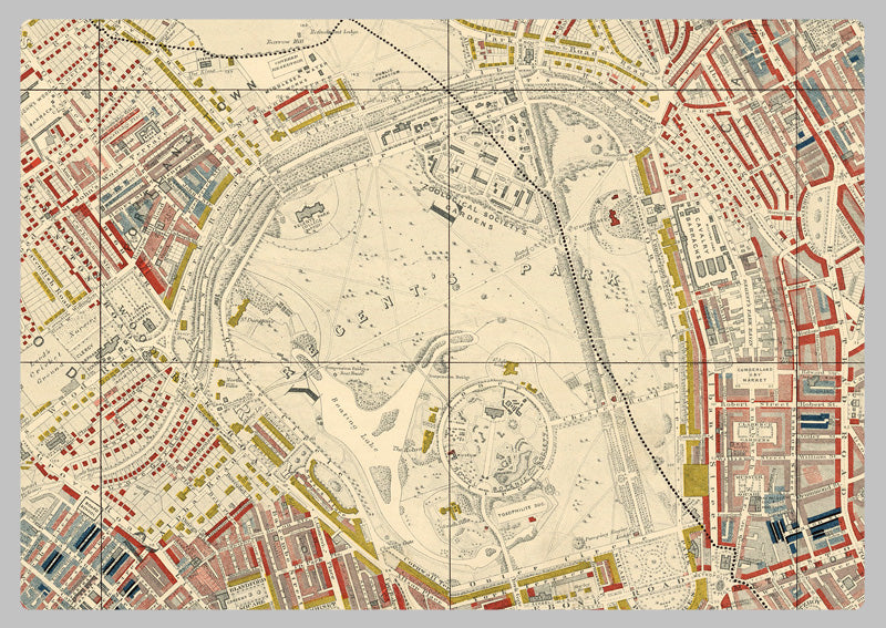 1889 - Charles Booth's London Poverty Map - North-West Sheet