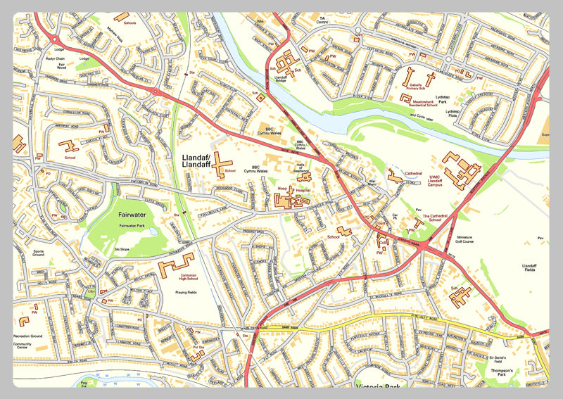 Cardiff Street Map