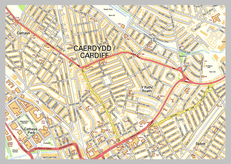 Cardiff Street Map