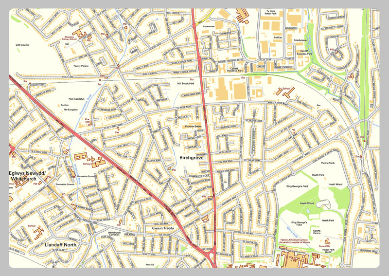 Cardiff Street Map