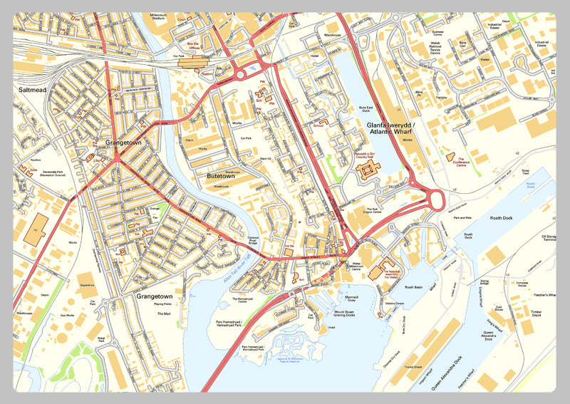 Cardiff Street Map